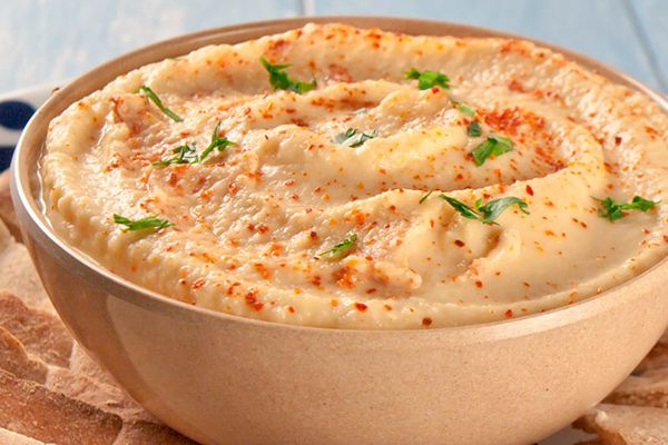 Homemade hummus