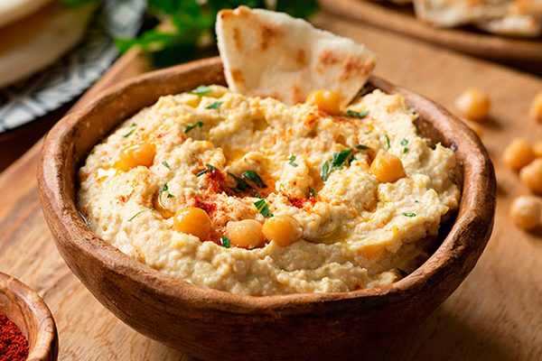 Homemade hummus