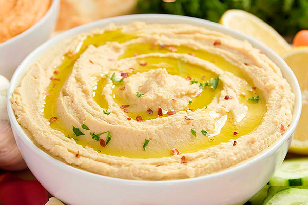 Homemade hummus